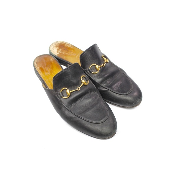 GUCCI Princetown Leather Horsebit Loafers Mules - Picture 3 of 12
